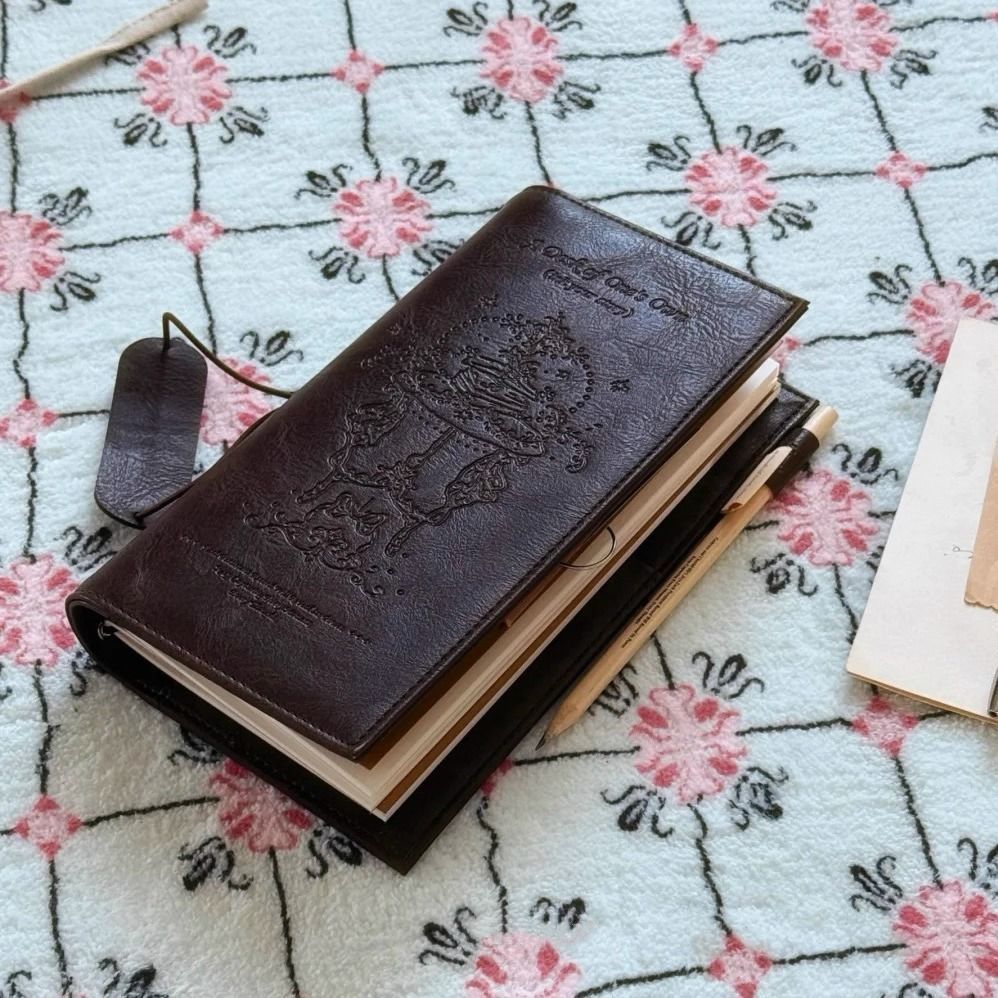 Vintage Leather Journal Notebook - دفتر ملاحظات أسود عتيق من الجلد