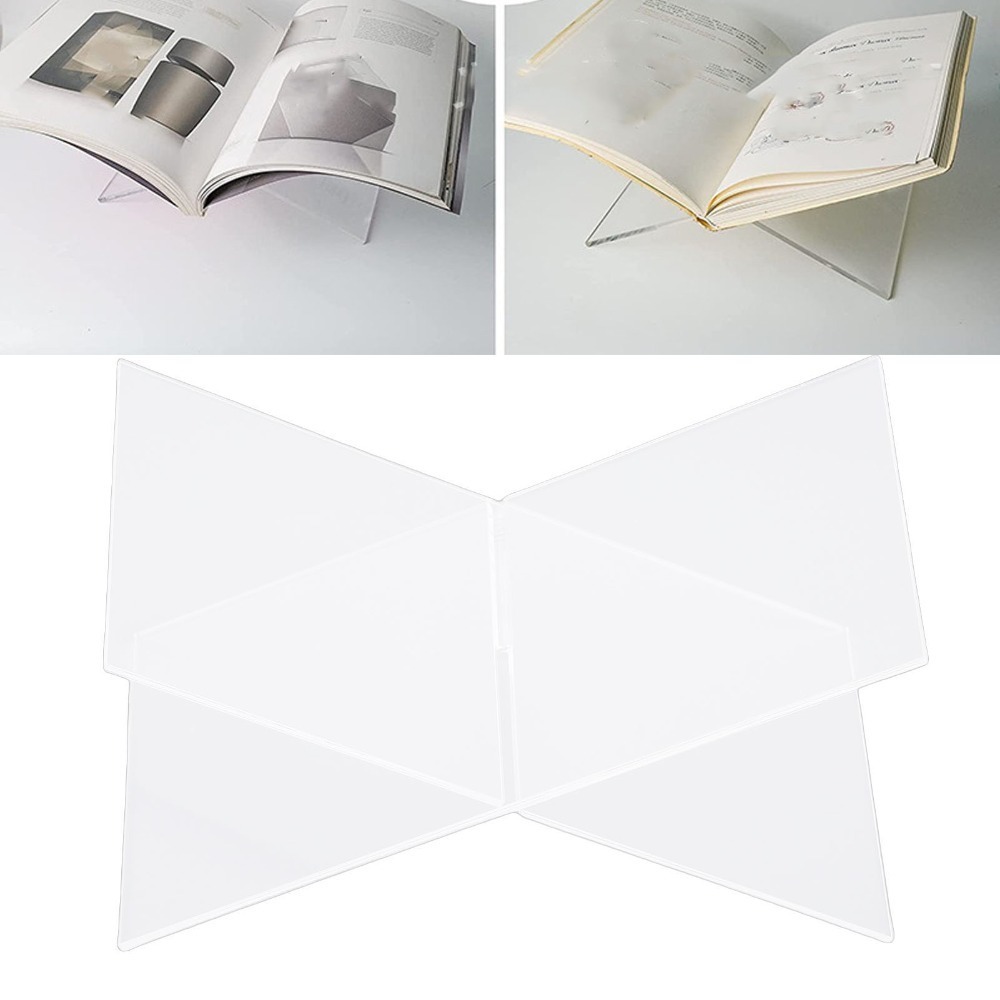 Clear Acrylic Book Stand Holder - حامل كتب أكريليك بتصميم على شكل