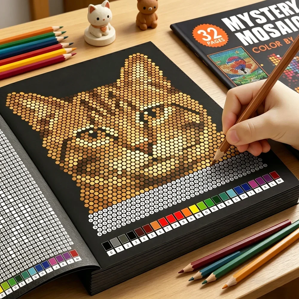 كتاب تلوين فسيفساء غامض بالأرق - مراجعة Adult Coloring Book Stress Relief وسعره