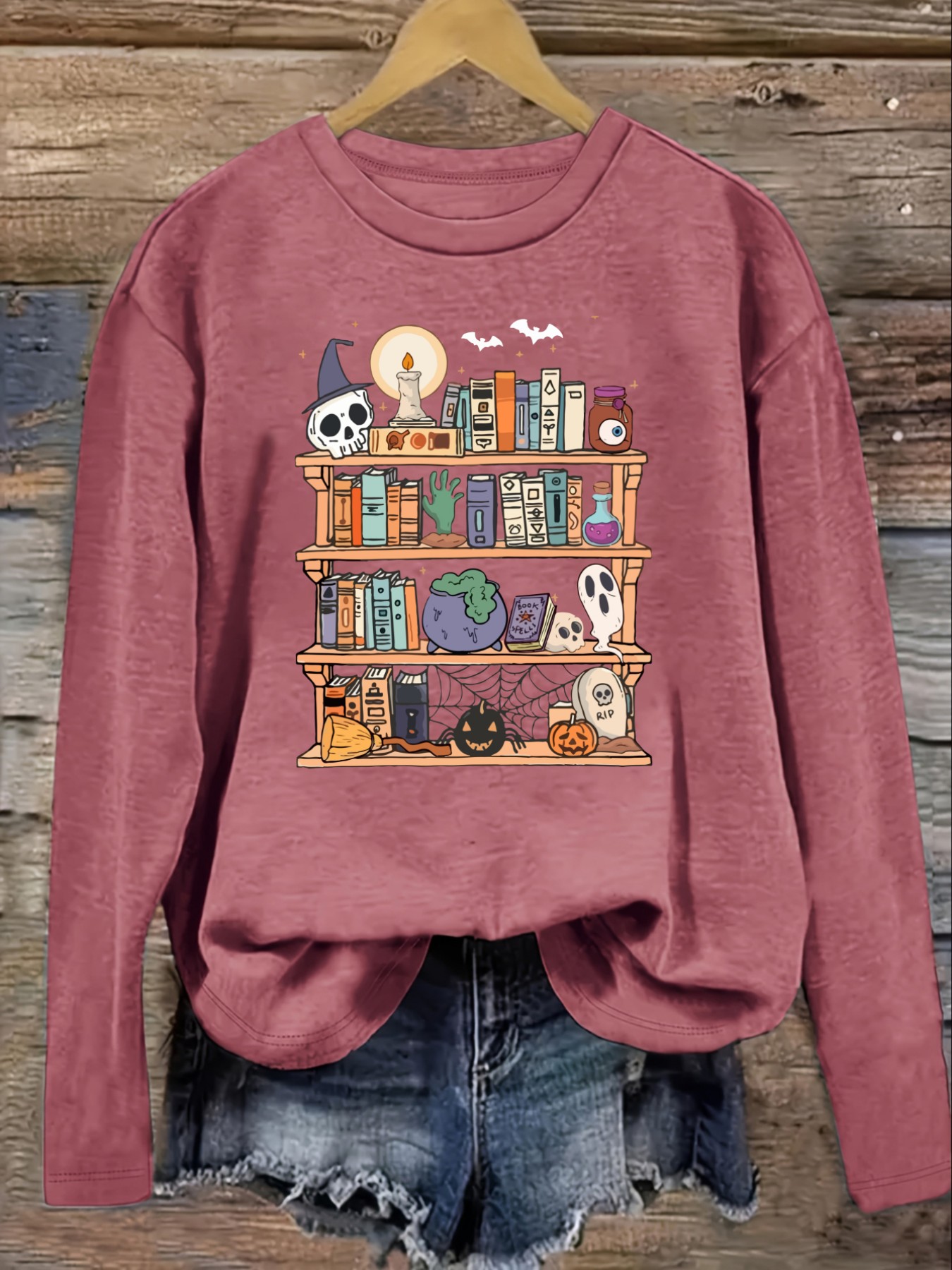 تي شيرت نسائي كاجوال بأكمام طو - مراجعة Books وسعره