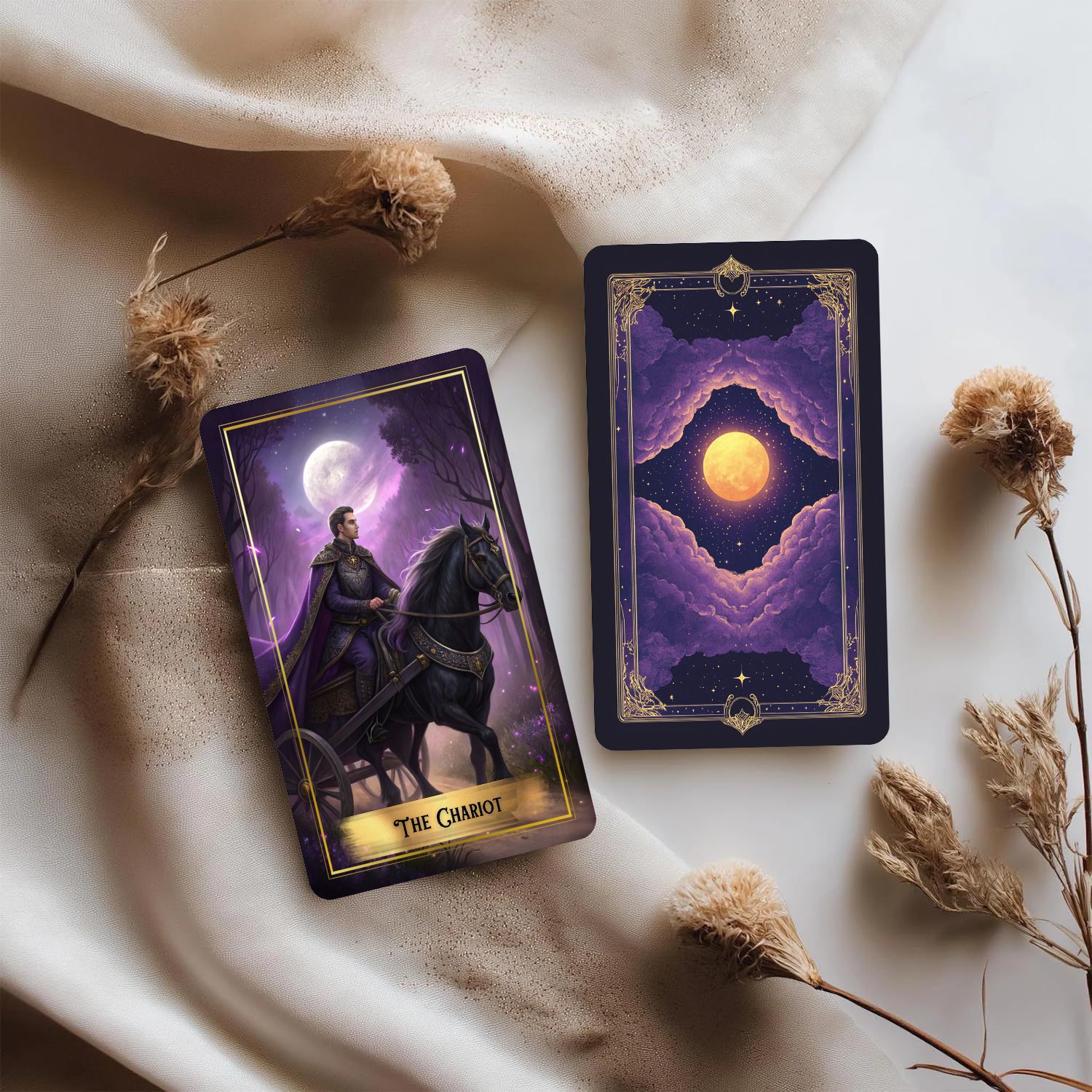 مجموعة بطاقات التاروت بيربل مو - مراجعة Tarot Deck With Guidebook وسعره